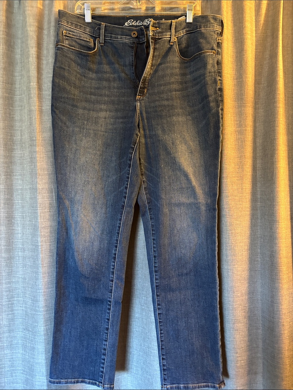 Eddie Bauer Mid Wash Straight Leg Jeans - Blue